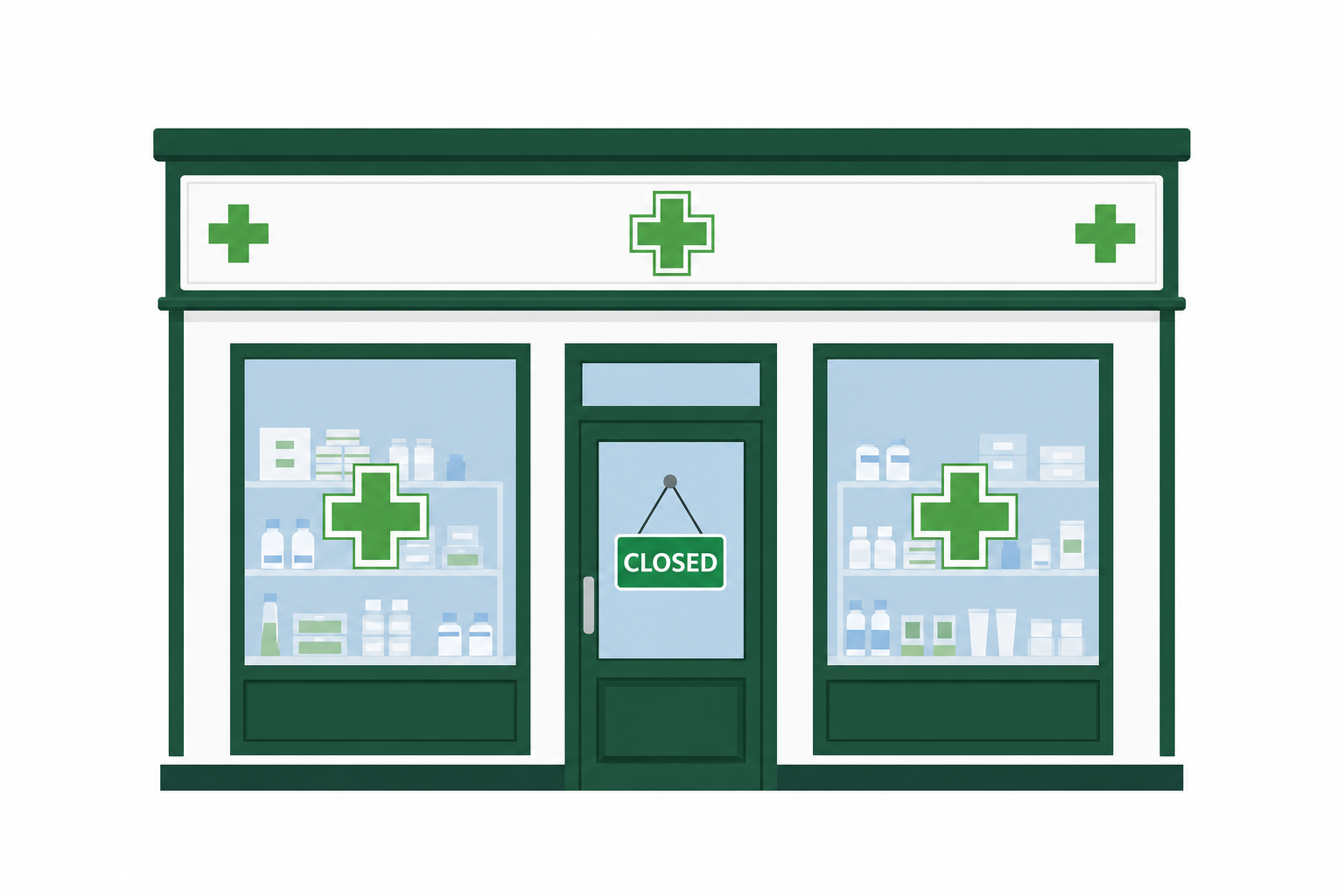 Closed Pharmacy Sign